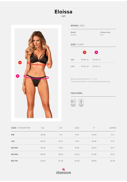 OBSESSIVE - ELOISSA 2-PCS SET L/XL