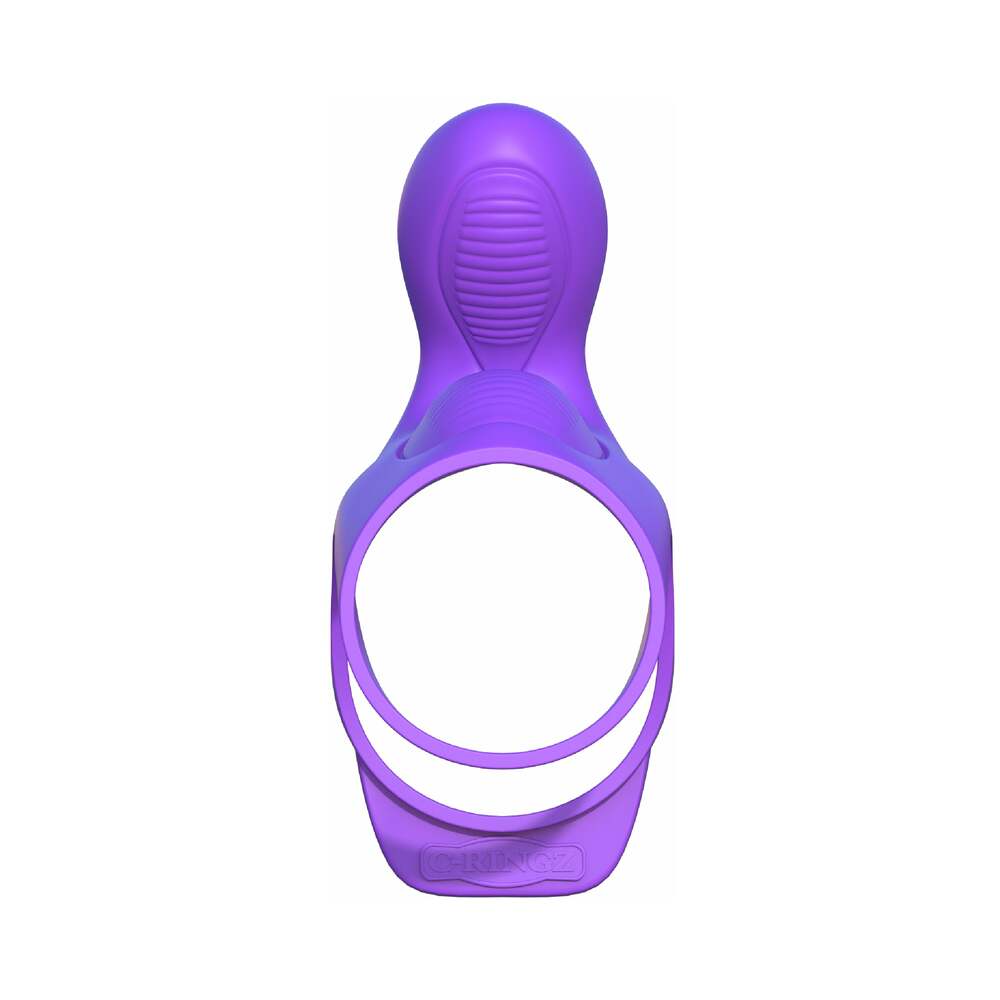 PIPEDREAM - FANTASY C-RINGZ VAINA DE PENE VIBRATORIA ULTIMATE COUPLES CAGE MORADO