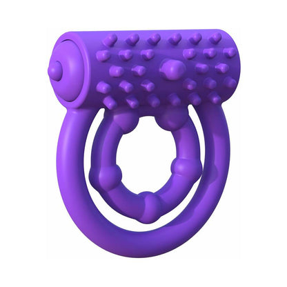 FANTASY C-RINGZ SILICONE VIBRATING PROLONG PERFORMANCE RING PURPLE