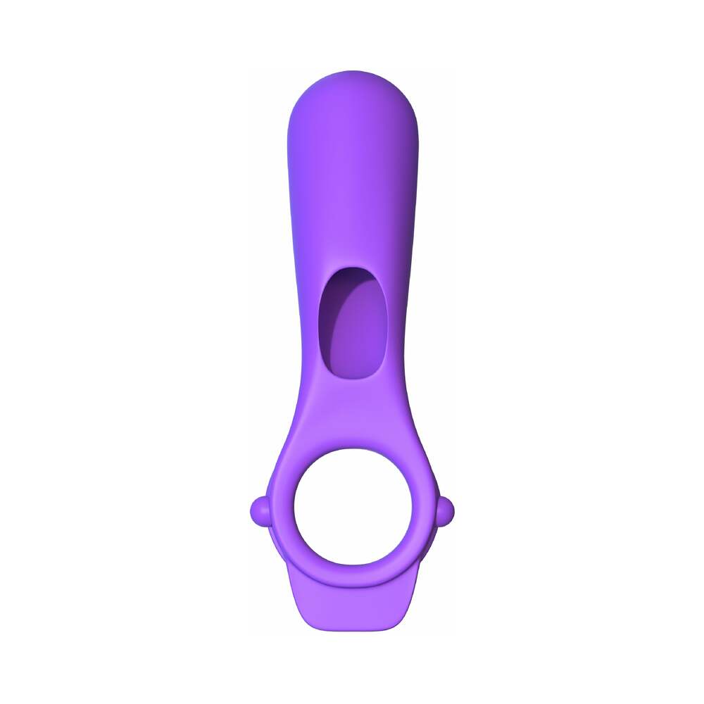 FANTASY C-RINGZ REMOTE-CONTROLLED VIBRATING RIDE N GLIDE COUPLES RING PURPLE