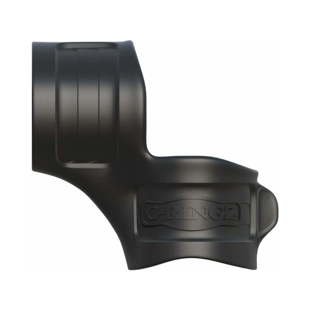 FANTASY C-RINGZ MR. BIG COCK RING & BALL STRETCHER SILICONE SLING BLACK