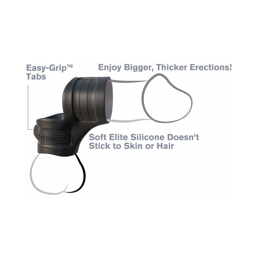 FANTASY C-RINGZ MR. BIG COCK RING & BALL STRETCHER SILICONE SLING BLACK