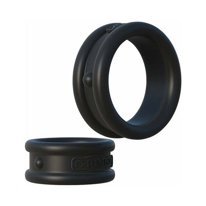 PIPEDREAM - FANTASY C-RINGZ MAX-WIDTH SILICONE RINGS 2-PIECE SET BLACK