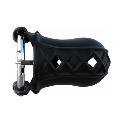 FANTASY C-RINGZ EXTREME SILICONE COCK BLOCKER LOCKING CHASTITY CAGE BLACK