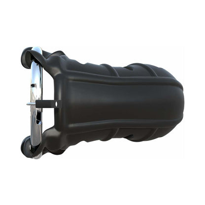 PIPEDREAM - FANTASY C-RINGZ HARDCORE SILICONE COCK BLOCKER LOCKING CHASTITY CAGE BLACK