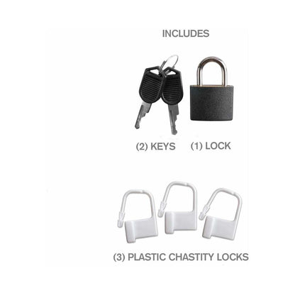 PIPEDREAM - FANTASY C-RINGZ HARDCORE SILICONE COCK BLOCKER LOCKING CHASTITY CAGE BLACK