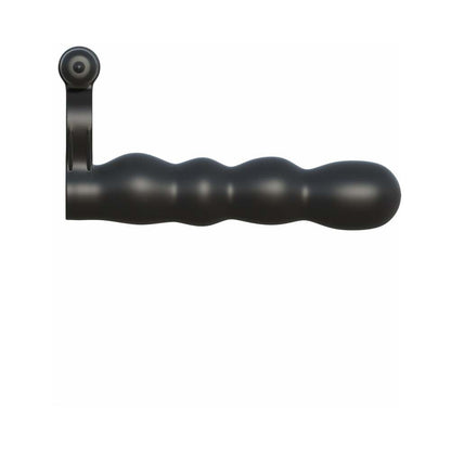 PIPEDREAM - FANTASY C-RINGZ POSABLE PARTNER DOUBLE PENETRATOR VIBRATING COCKRING BLACK