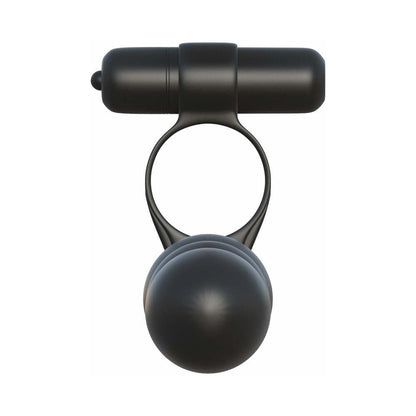 PIPEDREAM - FANTASY C-RINGZ POSABLE PARTNER DOUBLE PENETRATOR VIBRATING COCKRING BLACK