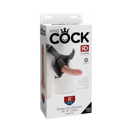 KING COCK - HARNESS WITH REALISTIC PENIS 15.20 CM