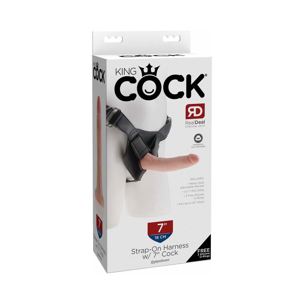 KING COCK - HARNESS WITH REALISTIC PENIS NATURAL 17.8 CM