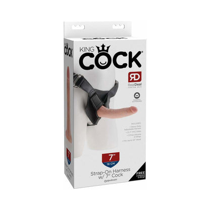 KING COCK - HARNESS WITH REALISTIC PENIS NATURAL 17.8 CM