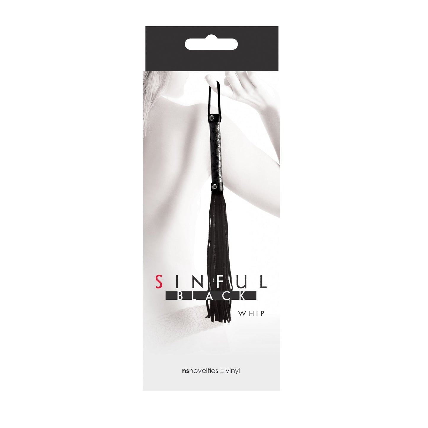 NS NOVELTIES - SINFUL VINYL WHIP BLACK