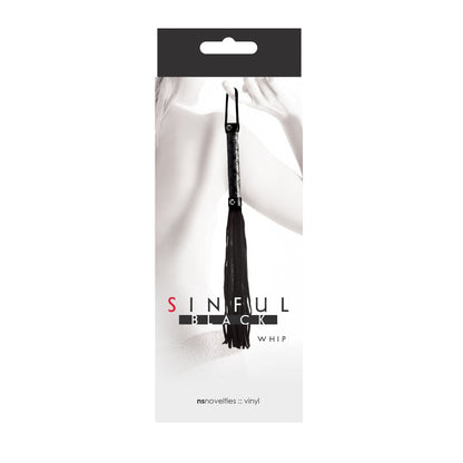 NS NOVELTIES - SINFUL VINYL WHIP BLACK