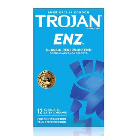 TROJAN-ENZ LUBRICATED CONDOMS 12-PACK