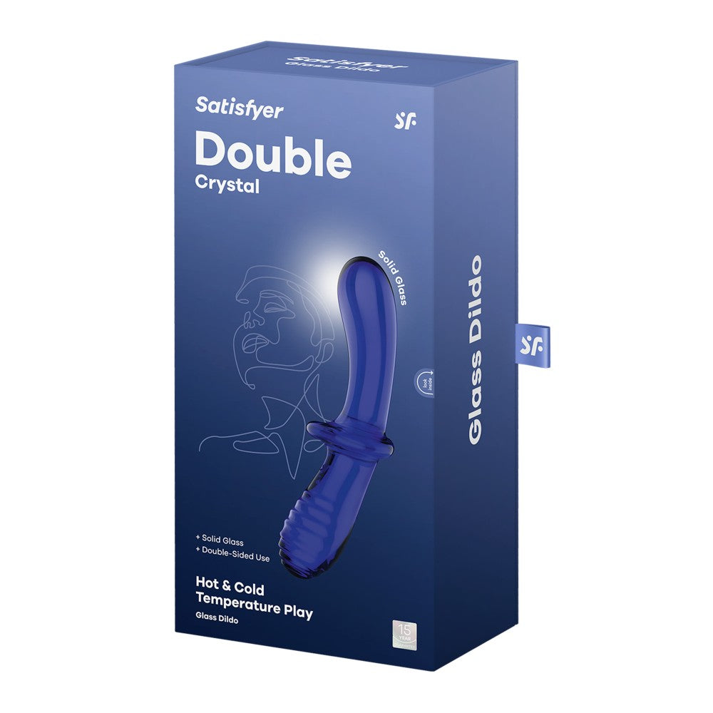 SATISFYER - DOUBLE CRYSTAL LIGHT BLUE