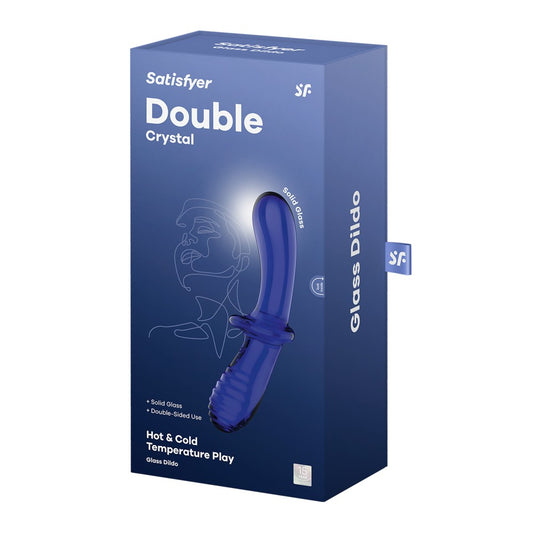 SATISFYER - DOUBLE CRYSTAL LIGHT BLUE