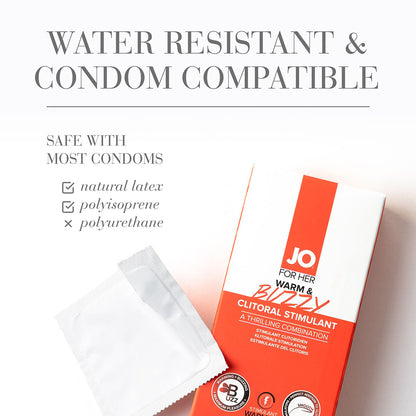 SYSTEM JO - JO WARM & BUZZY CLITORAL STIMULANT 0.34 OZ.
