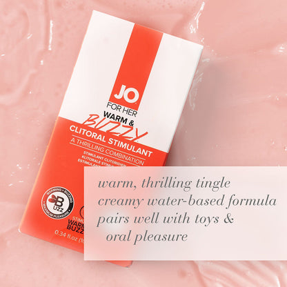 SYSTEM JO - JO WARM & BUZZY CLITORAL STIMULANT 0.34 OZ.