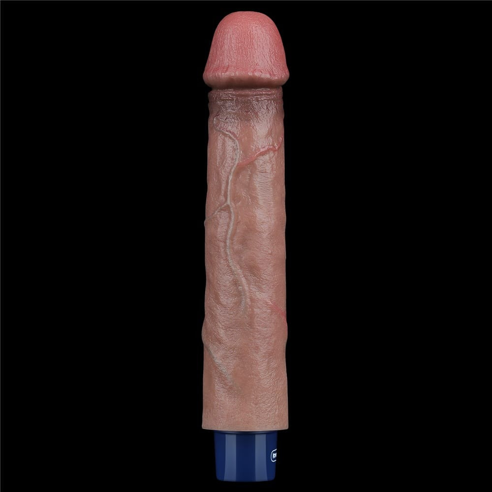 LOVETOY - 9" REAL SOFTEE RECHARGEABLE SILICONE VIBRATING DILDO