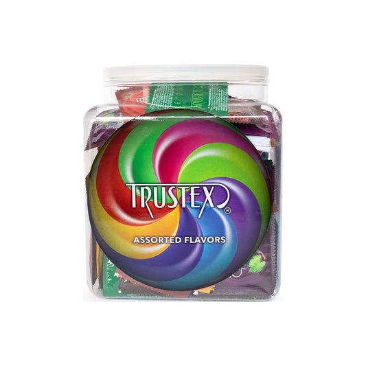 TRUSTEX - FLAVORED CONDOM (ASSORTED/144 PER DISPLAY)