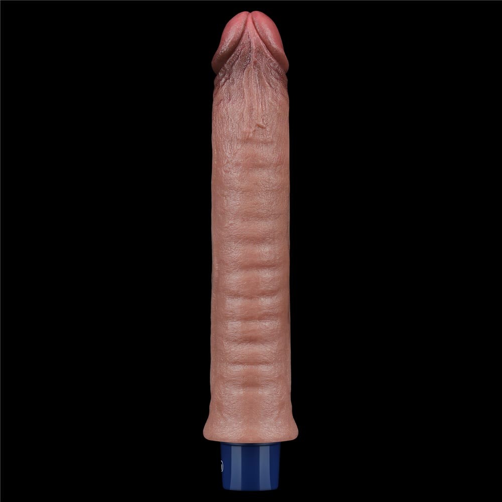 LOVETOY - 9.5" REAL SOFTEE RECHARGEABLE SILICONE VIBRATING DILDO