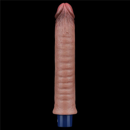 LOVETOY - 9.5" REAL SOFTEE RECHARGEABLE SILICONE VIBRATING DILDO