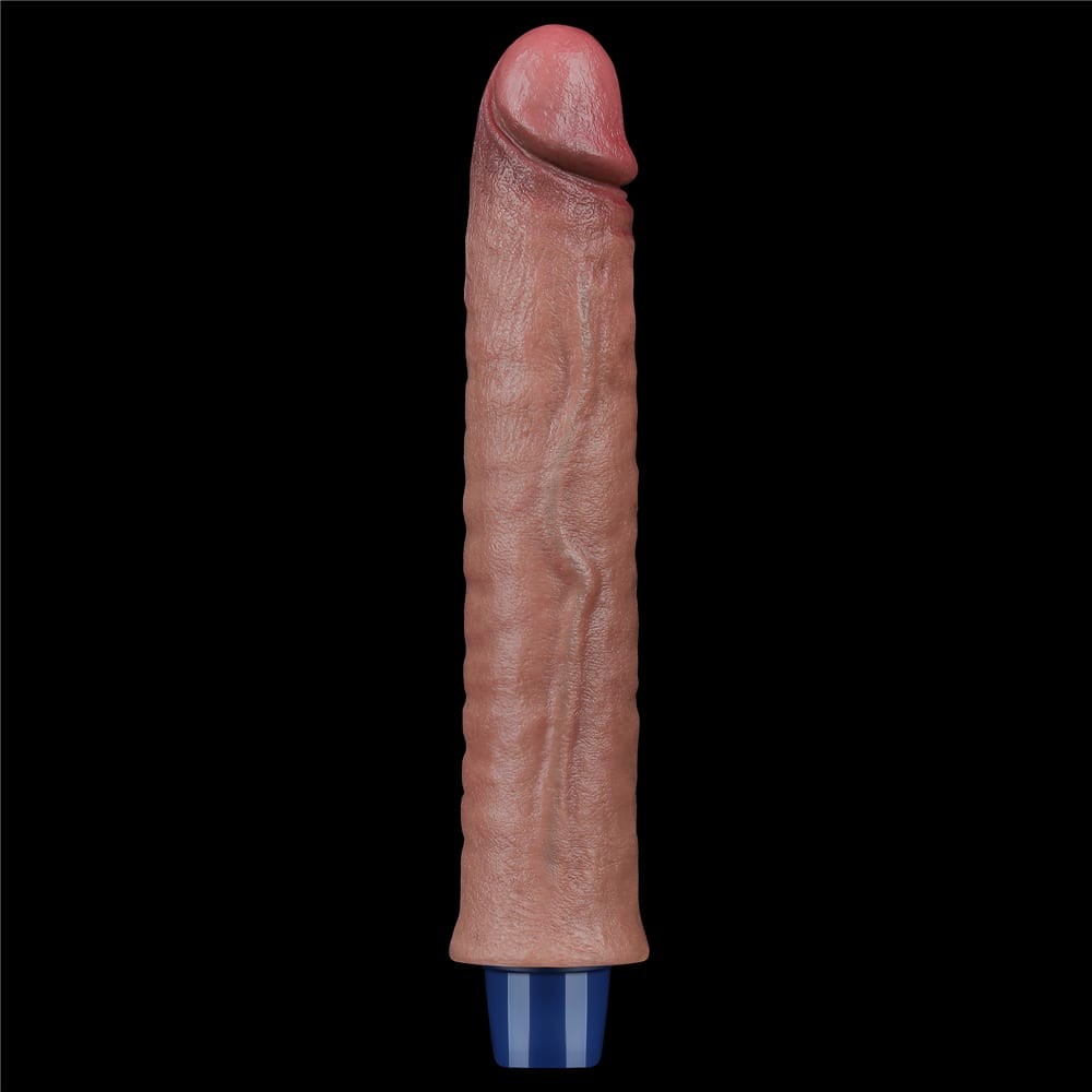 LOVETOY - 9.5" REAL SOFTEE RECHARGEABLE SILICONE VIBRATING DILDO