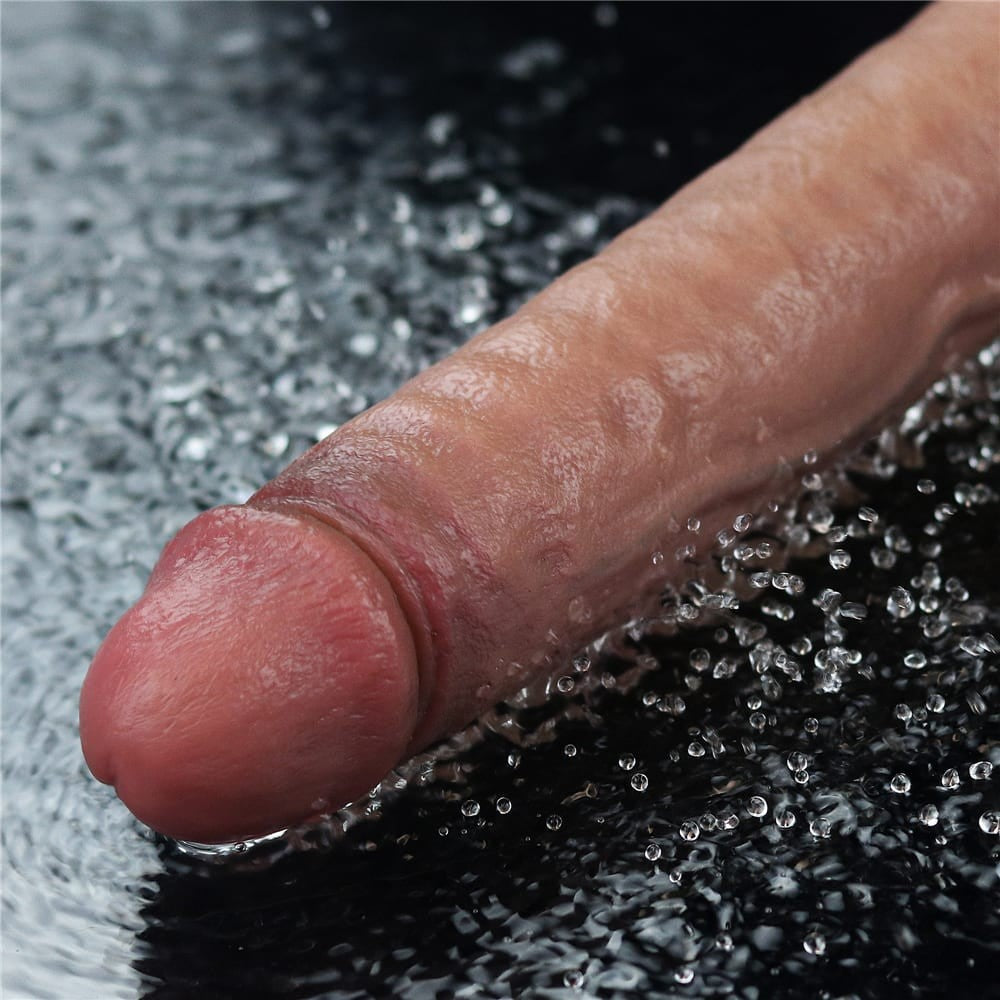 LOVETOY - 9.5" REAL SOFTEE RECHARGEABLE SILICONE VIBRATING DILDO