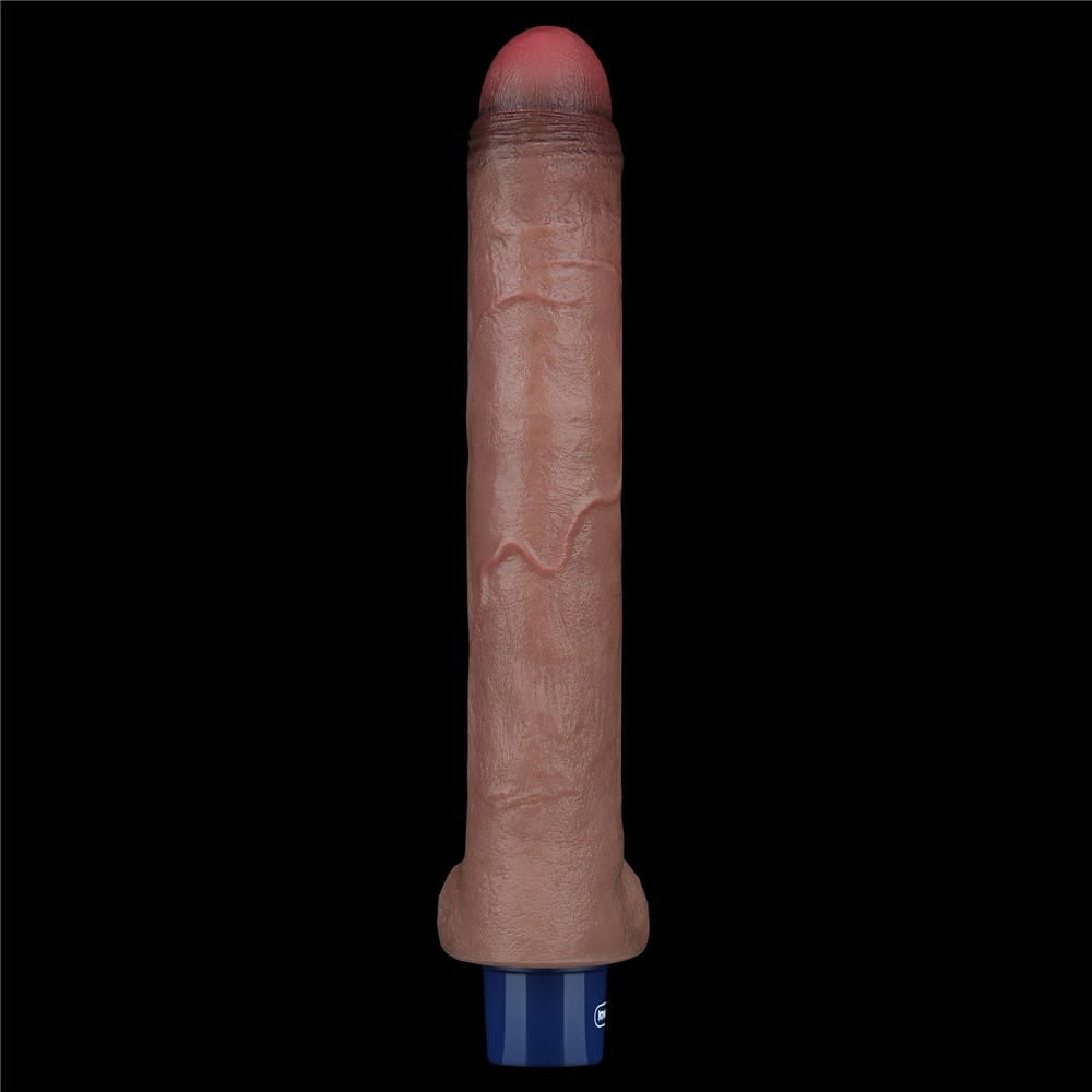 LOVETOY - 10.5" REAL SOFTEE RECHARGEABLE SILICONE VIBRATING DILDO