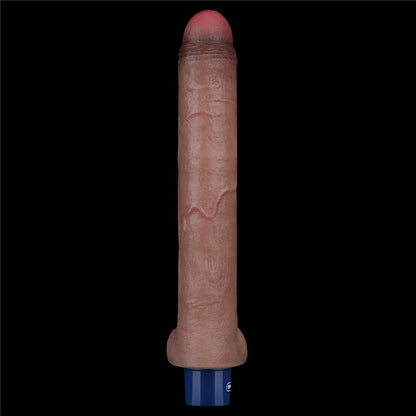 LOVETOY - 10.5" REAL SOFTEE RECHARGEABLE SILICONE VIBRATING DILDO