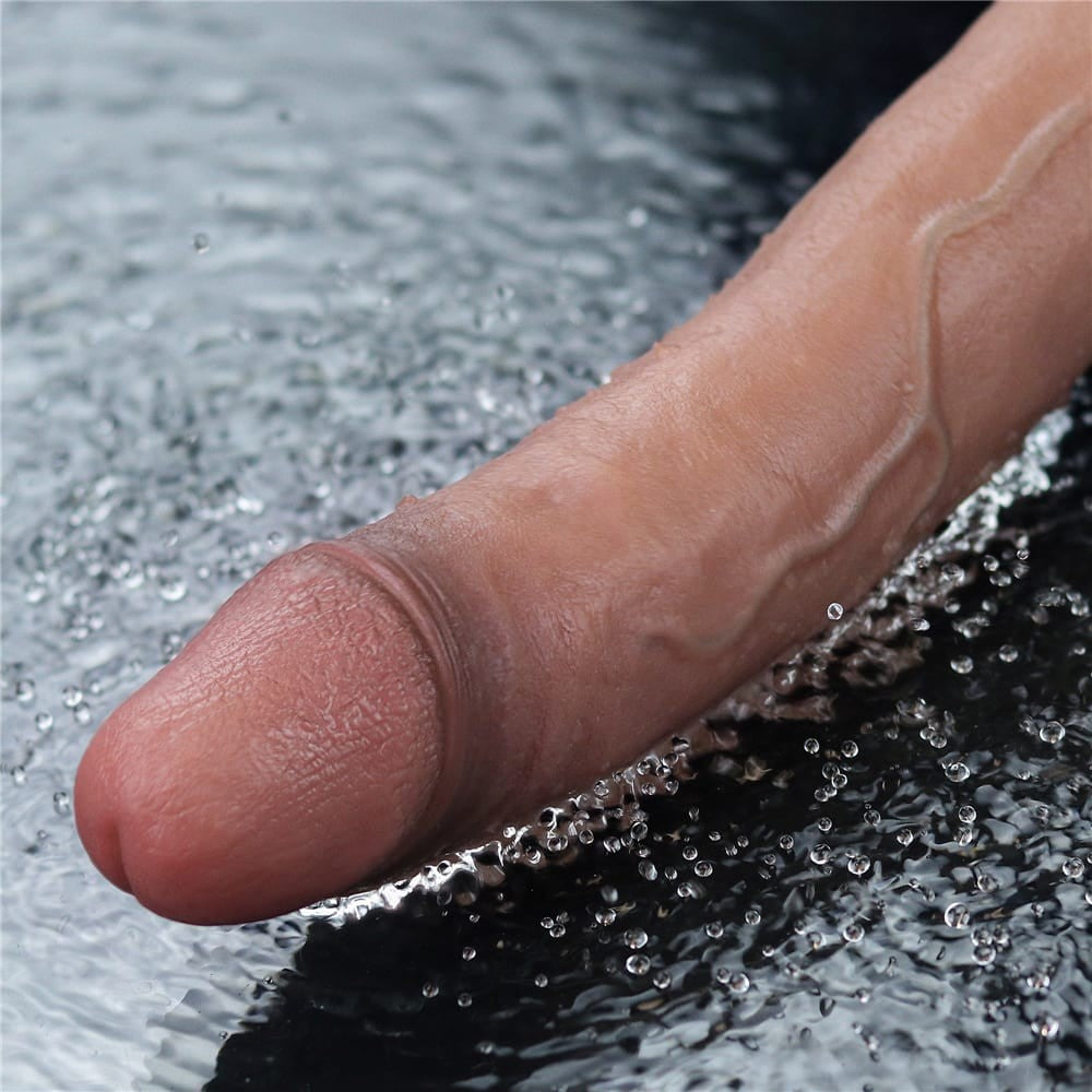 LOVETOY - 11" REAL SOFTEE RECHARGEABLE SILICONE VIBRATING DILDO