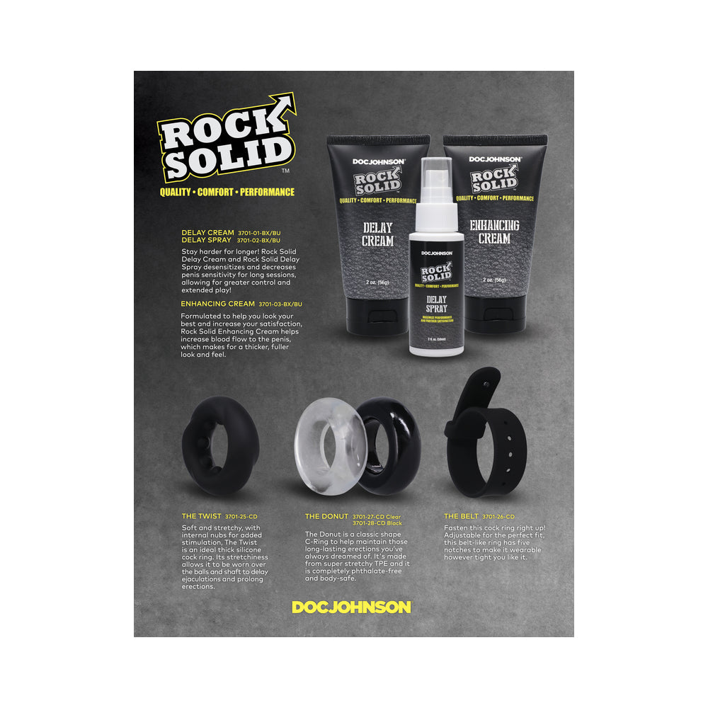 ROCK SOLID - GEAR BLACK C RING IN A CLAMSHELL