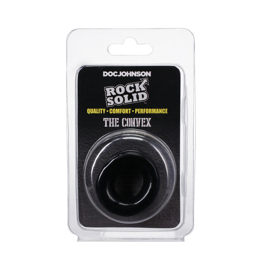 ROCK SOLID - ANILLO EN C NEGRO CONVEXO EN UNA CAJA DE PLÁSTICO CON BISAGRAS