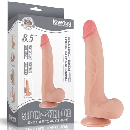 LOVETOY - 8.5'' SLIDING SKIN DUAL LAYER DONG FLESH I_B15O50_3