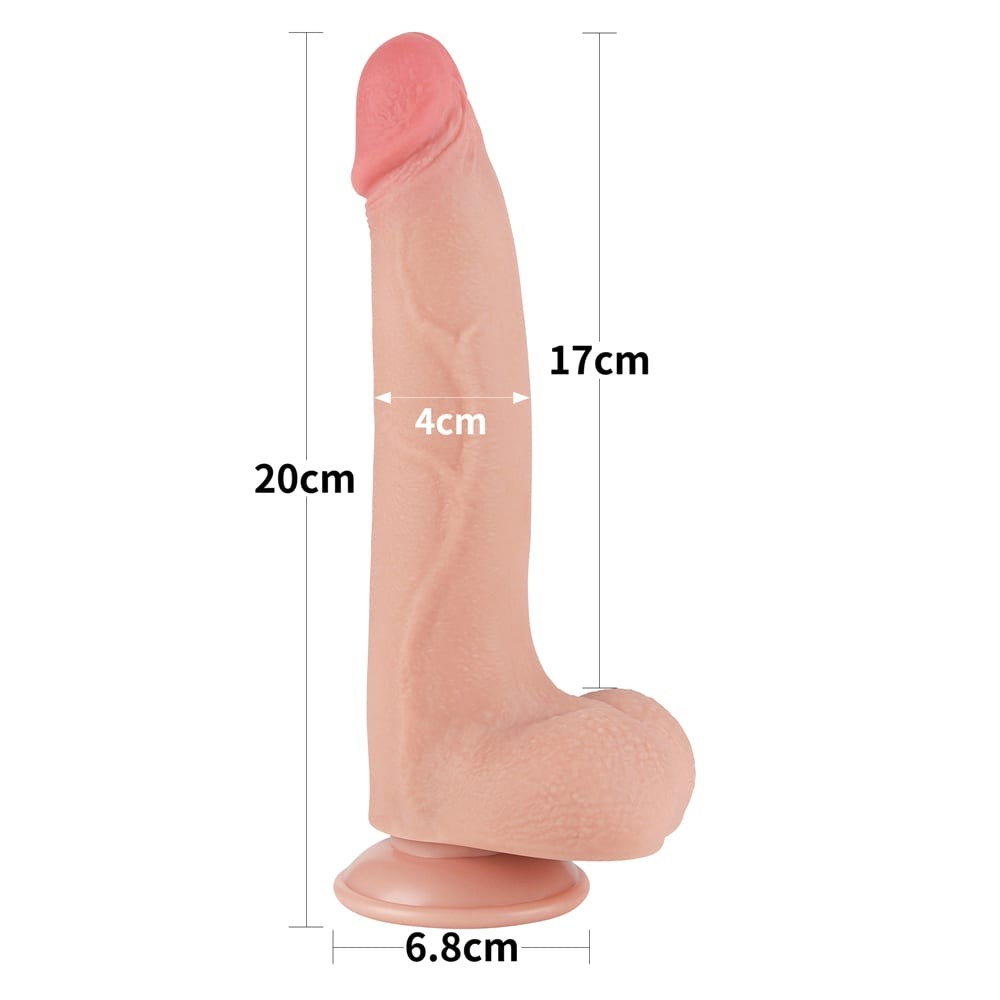 LOVETOY - 8.5'' SLIDING SKIN DUAL LAYER DONG FLESH I_B15O50_3