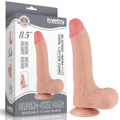 LOVETOY - 8.5'' SLIDING SKIN DUAL LAYER DONG FLESH II_B15O50_3