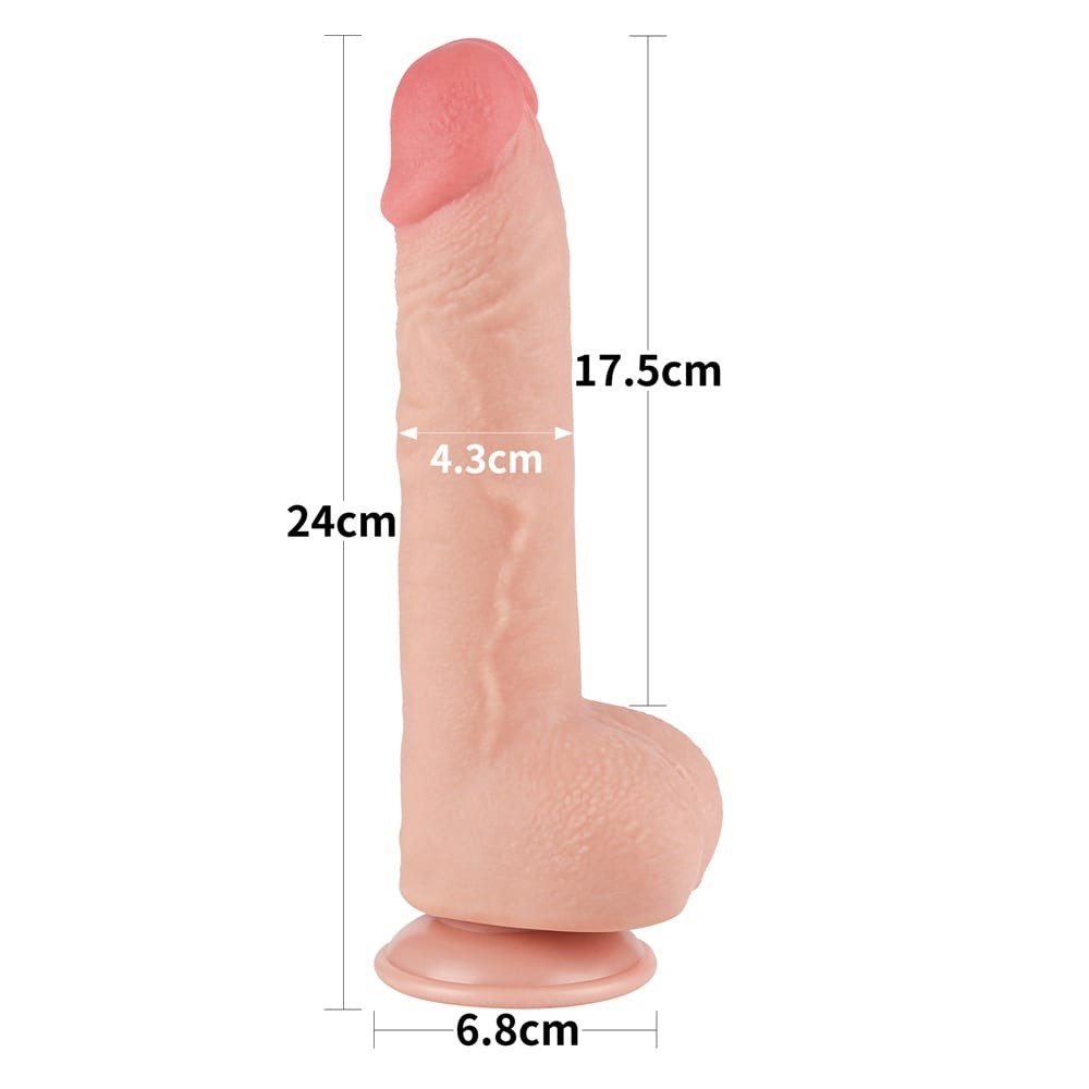LOVETOY - 9.5'' SLIDING SKIN DUAL LAYER DONG FLESH_B15O50_3