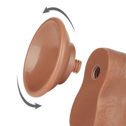 LOVETOY - 8'' SLIDING SKIN DUAL LAYER DONG BROWN I_B15O50_3