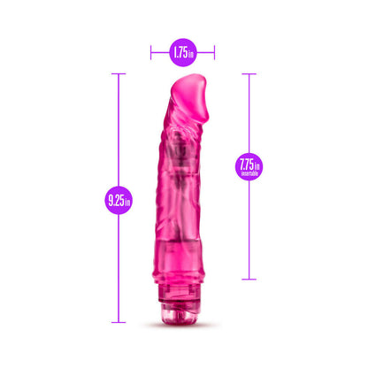 B YOURS VIBE 6 REALISTIC 9.25 IN. VIBRATING DILDO PINK