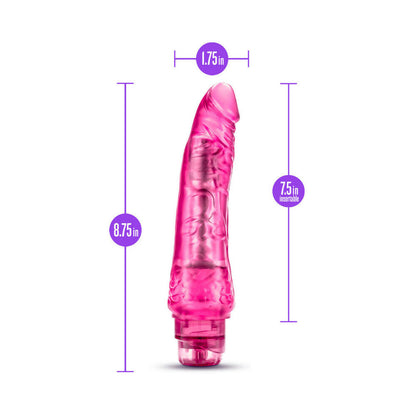 BLUSH - B YOURS VIBE 7 REALISTIC 8.75 IN. VIBRATING DILDO PINK