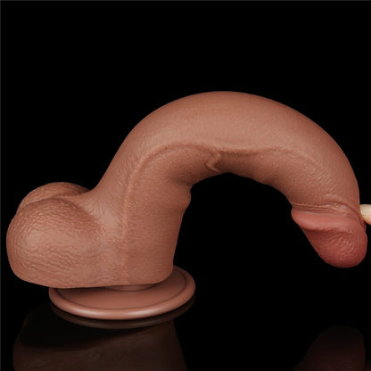 LOVETOY - 8.5'' SLIDING SKIN DUAL LAYER DONG BROWN I_B15O50_3