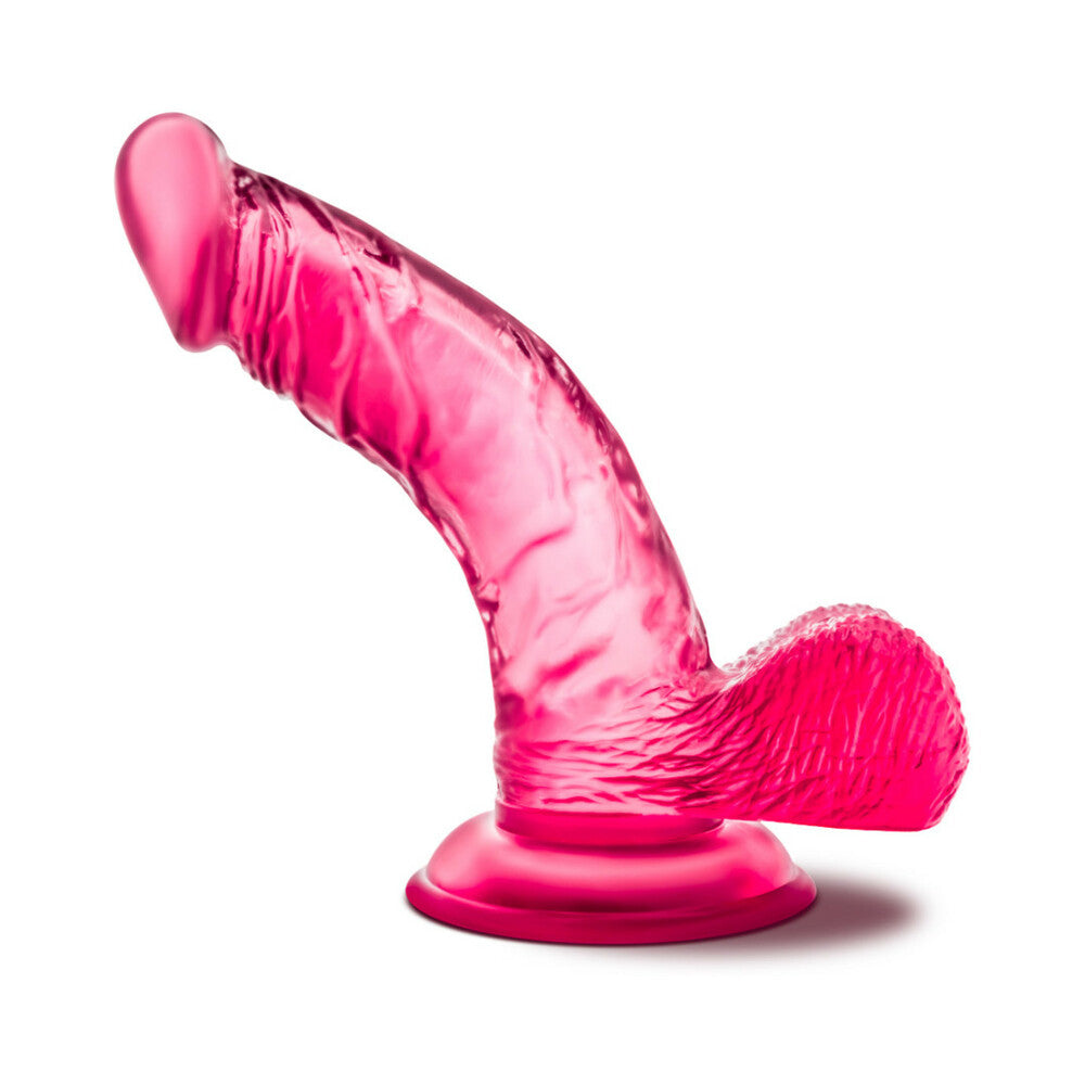 B YOURS SWEET ''N HARD 8 REALISTIC 6.5 IN. DILDO WITH BALLS PINK
