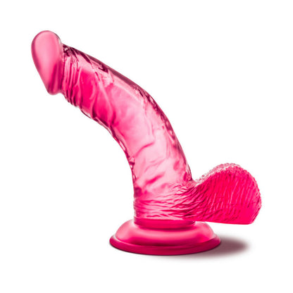 B YOURS SWEET ''N HARD 8 REALISTIC 6.5 IN. DILDO WITH BALLS PINK