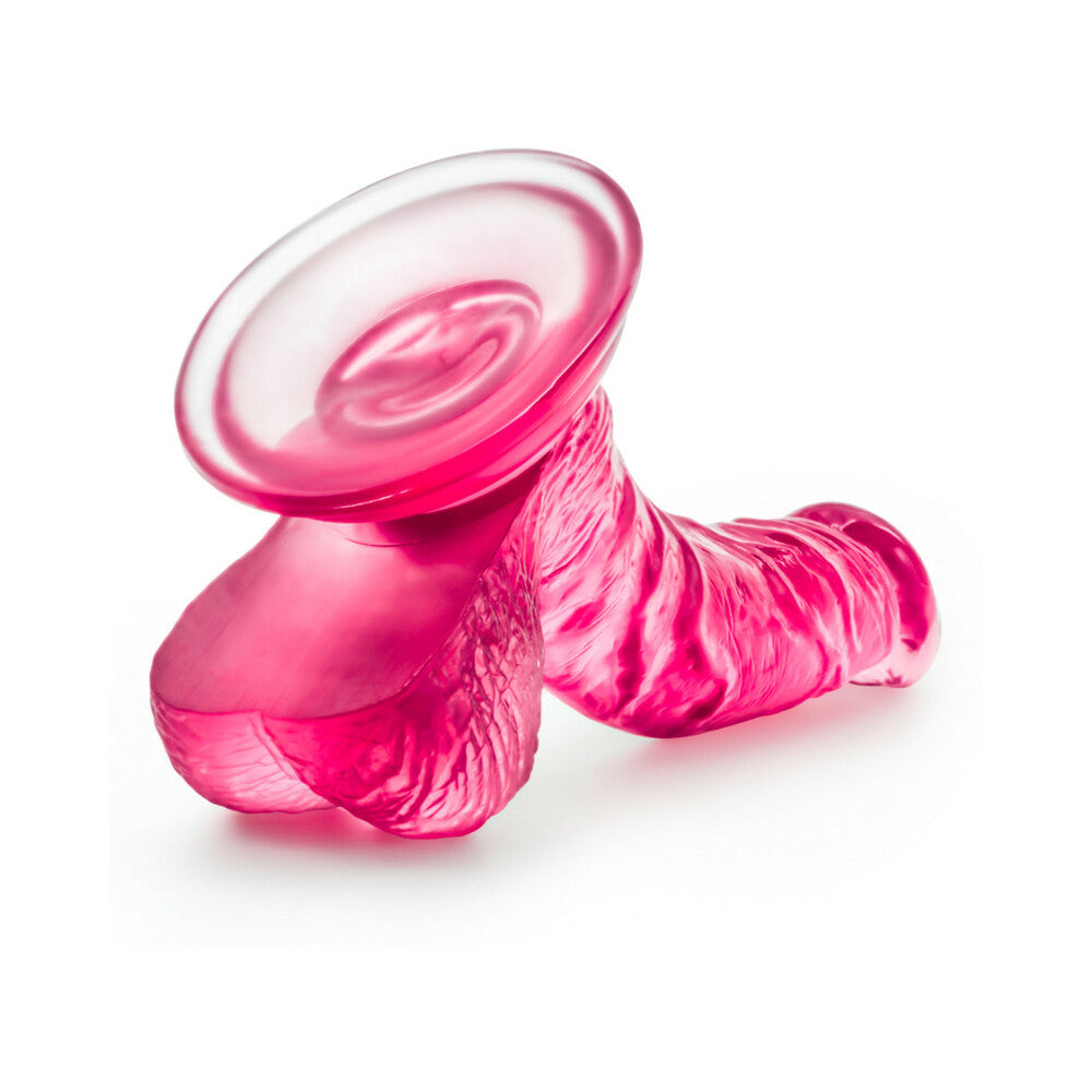 B YOURS SWEET ''N HARD 8 REALISTIC 6.5 IN. DILDO WITH BALLS PINK