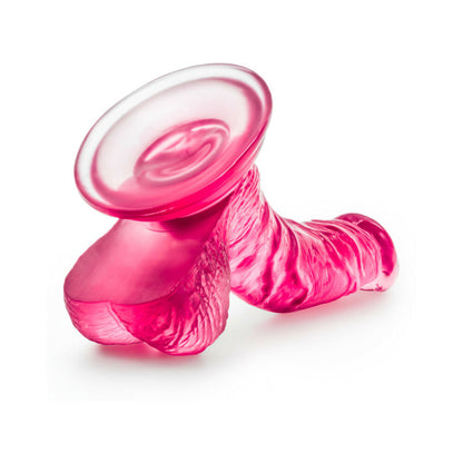 B YOURS SWEET ''N HARD 8 REALISTIC 6.5 IN. DILDO WITH BALLS PINK