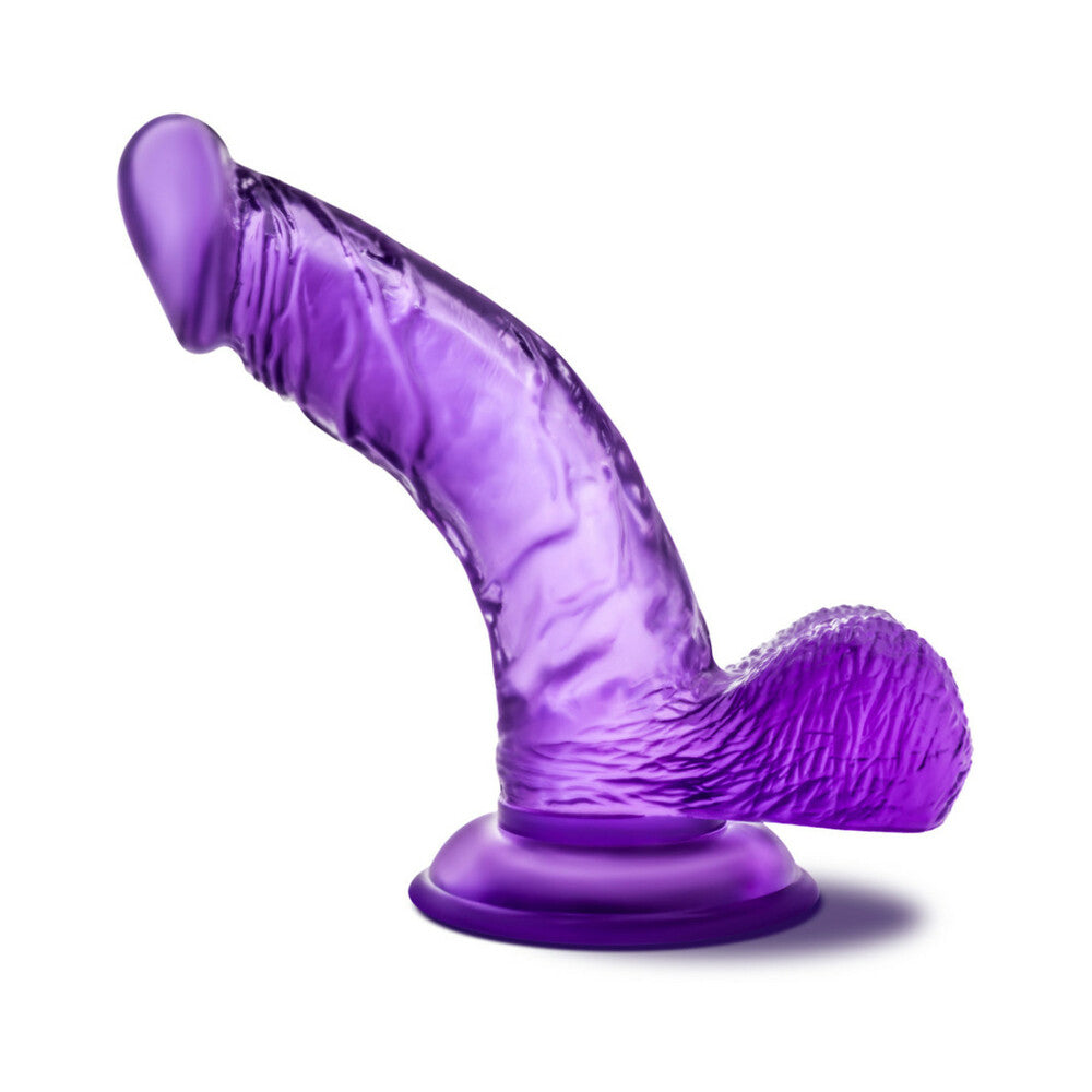 B YOURS SWEET ''N HARD 8 REALISTIC 6.5 IN. DILDO WITH BALLS PURPLE