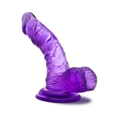B YOURS SWEET ''N HARD 8 REALISTIC 6.5 IN. DILDO WITH BALLS PURPLE