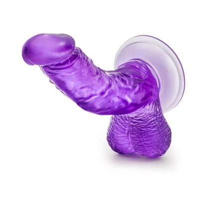 B YOURS SWEET ''N HARD 8 REALISTIC 6.5 IN. DILDO WITH BALLS PURPLE