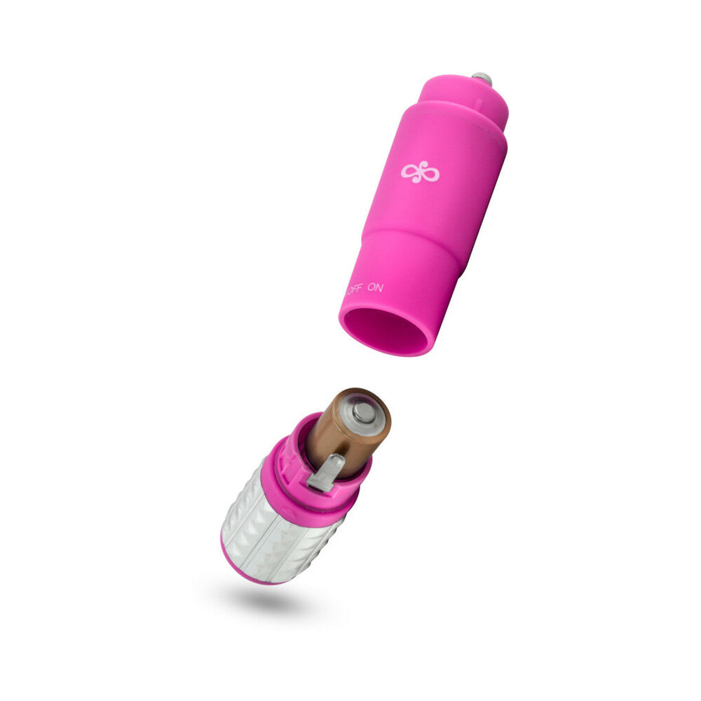 ROSE REVITALIZE MASSAGE KIT WITH MINI VIBRATOR & 3 SILICONE ATTACHMENTS PINK