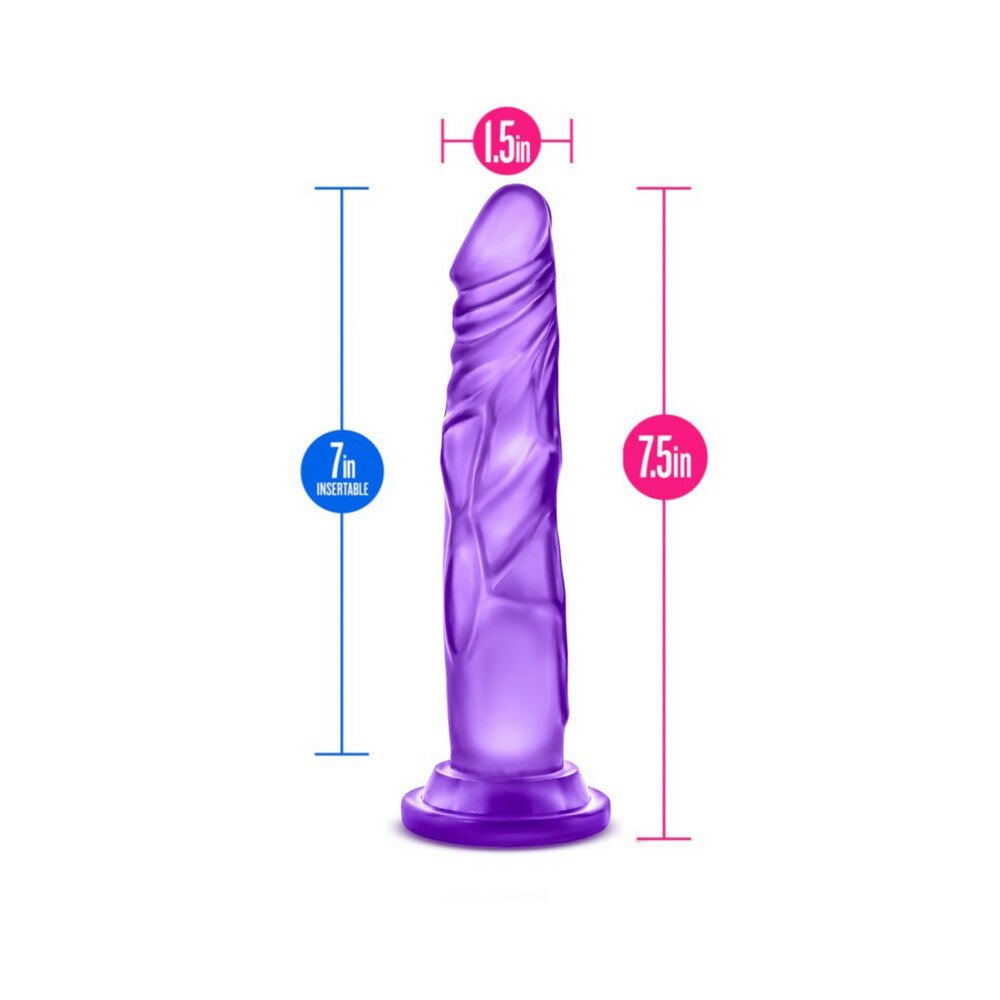 B YOURS SWEET ''N HARD 5 REALISTIC 7.5 IN. DILDO PURPLE